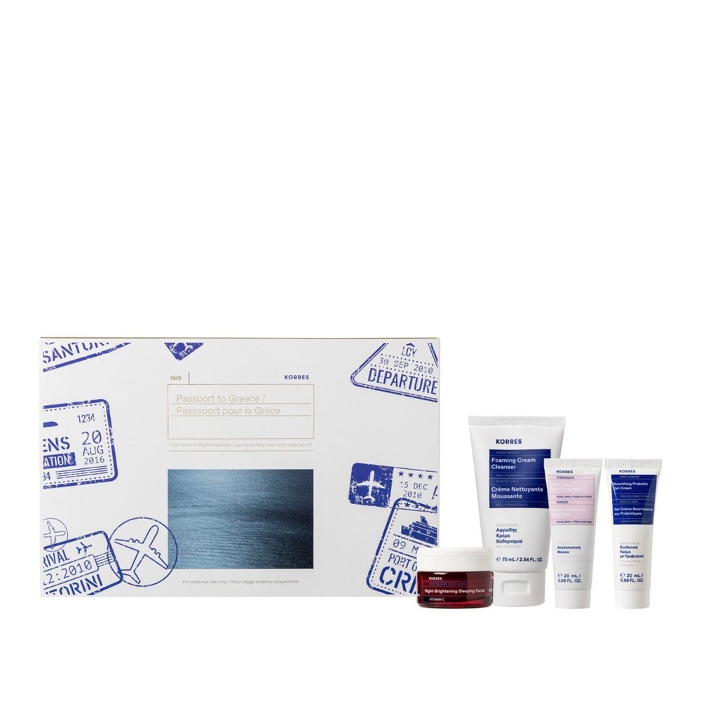 KORRES Passport to Greece Skincare Set - NEW IN BOX
